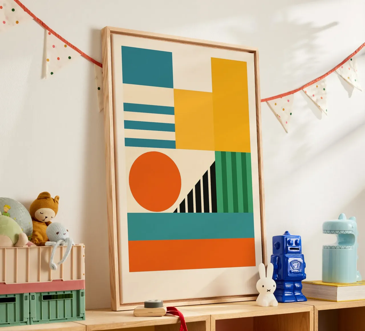 Create - Bauhausstil No.2 tela con Cornice a cassetta da Studio M