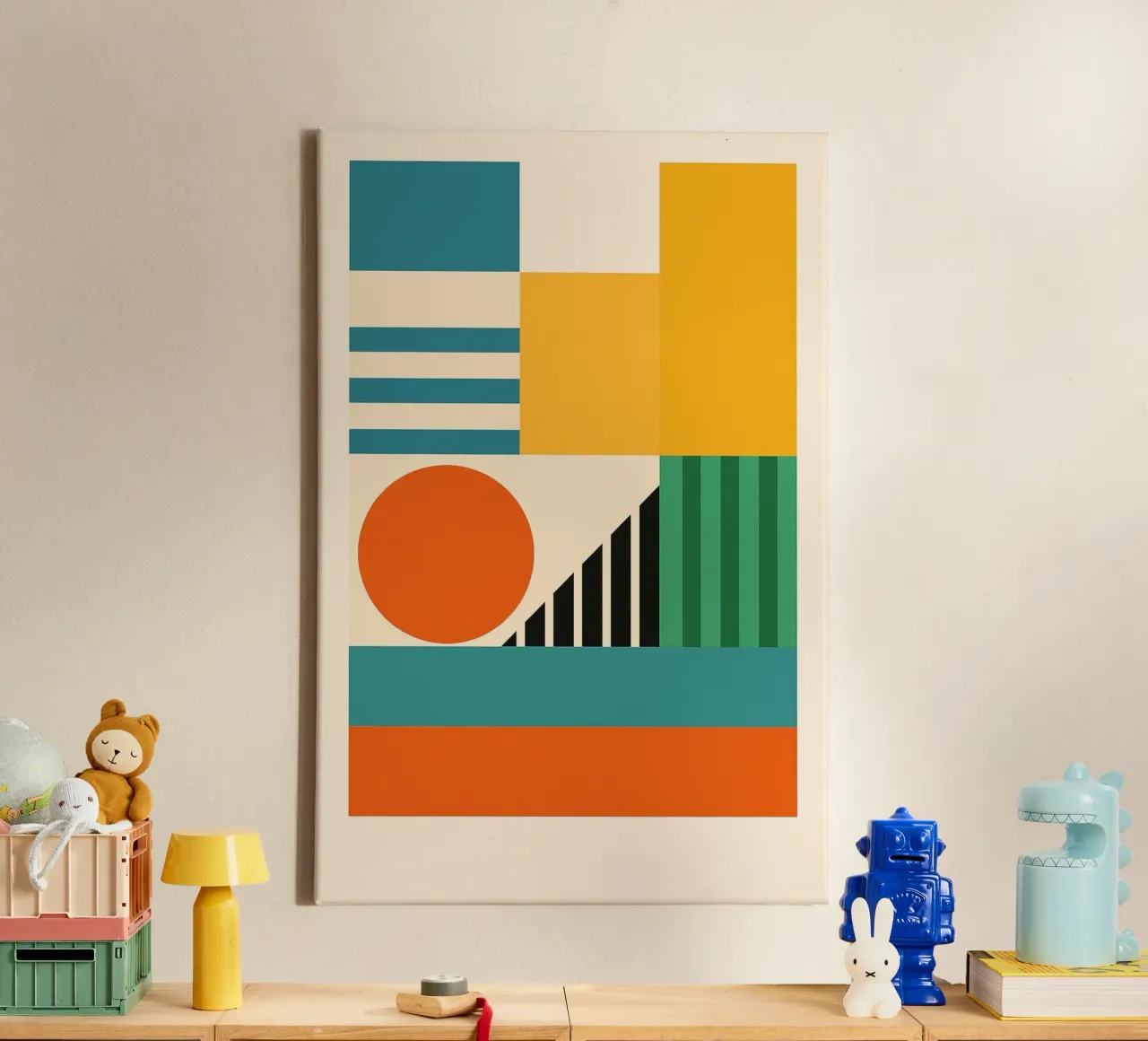 Create - Bauhausstil No.2 tela con Cornice a cassetta da Studio M