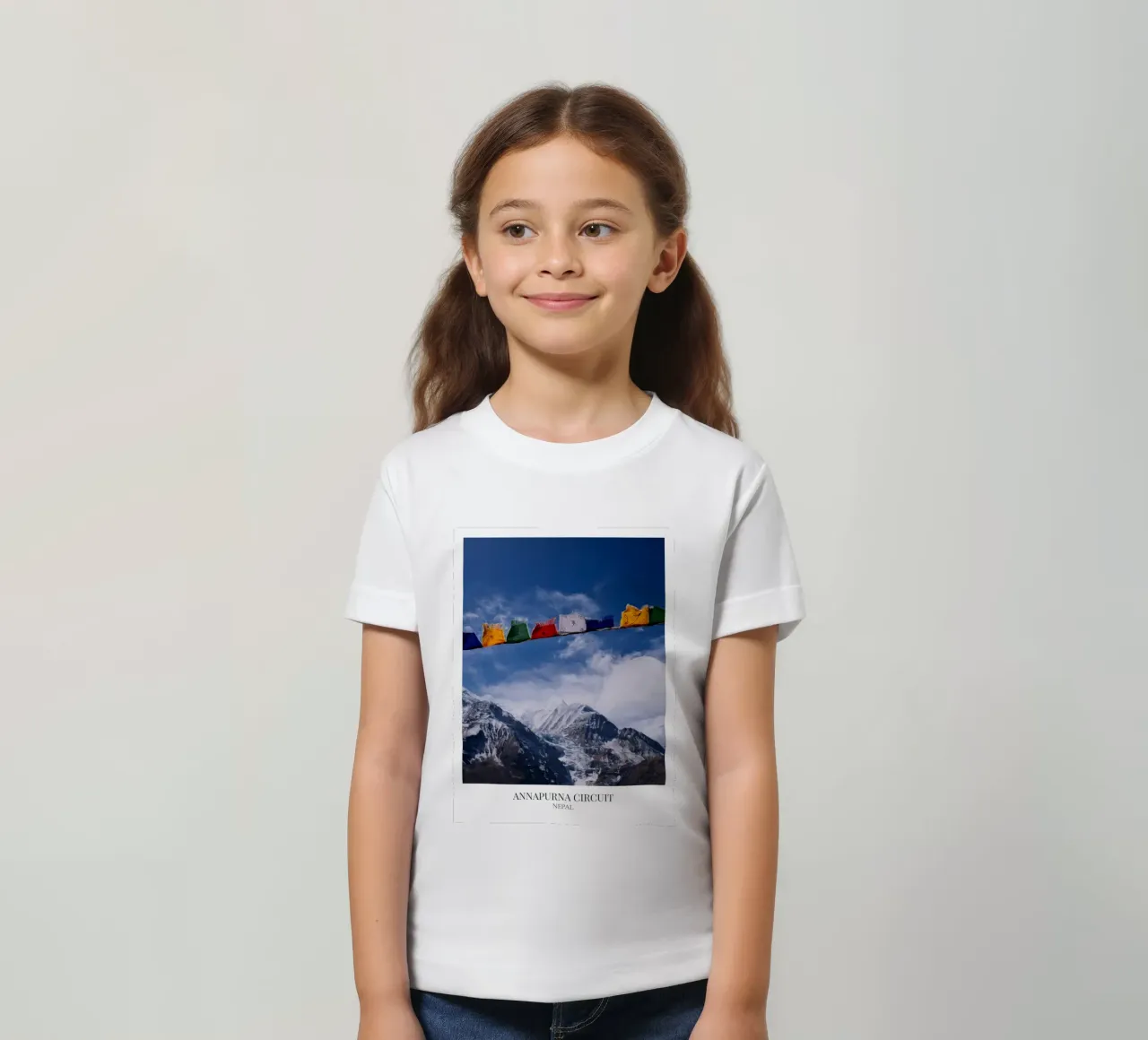 Annapurna Circuit III: Nepal kids t-shirt by FujiFrames