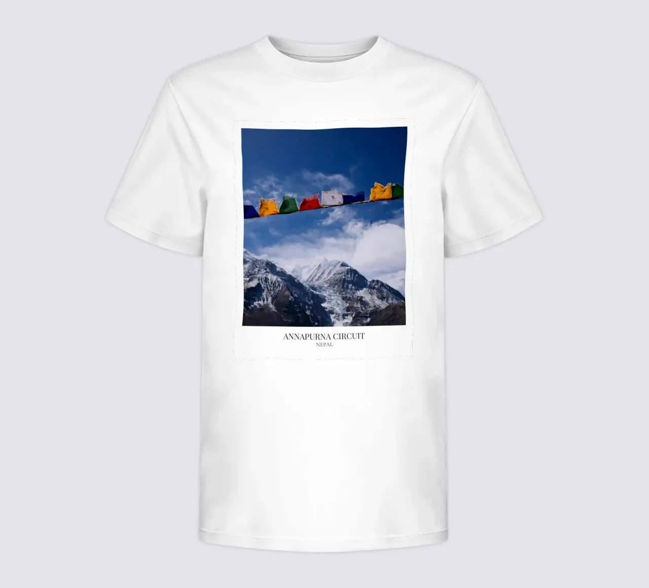 Annapurna Circuit III: Nepal kids t-shirt by FujiFrames