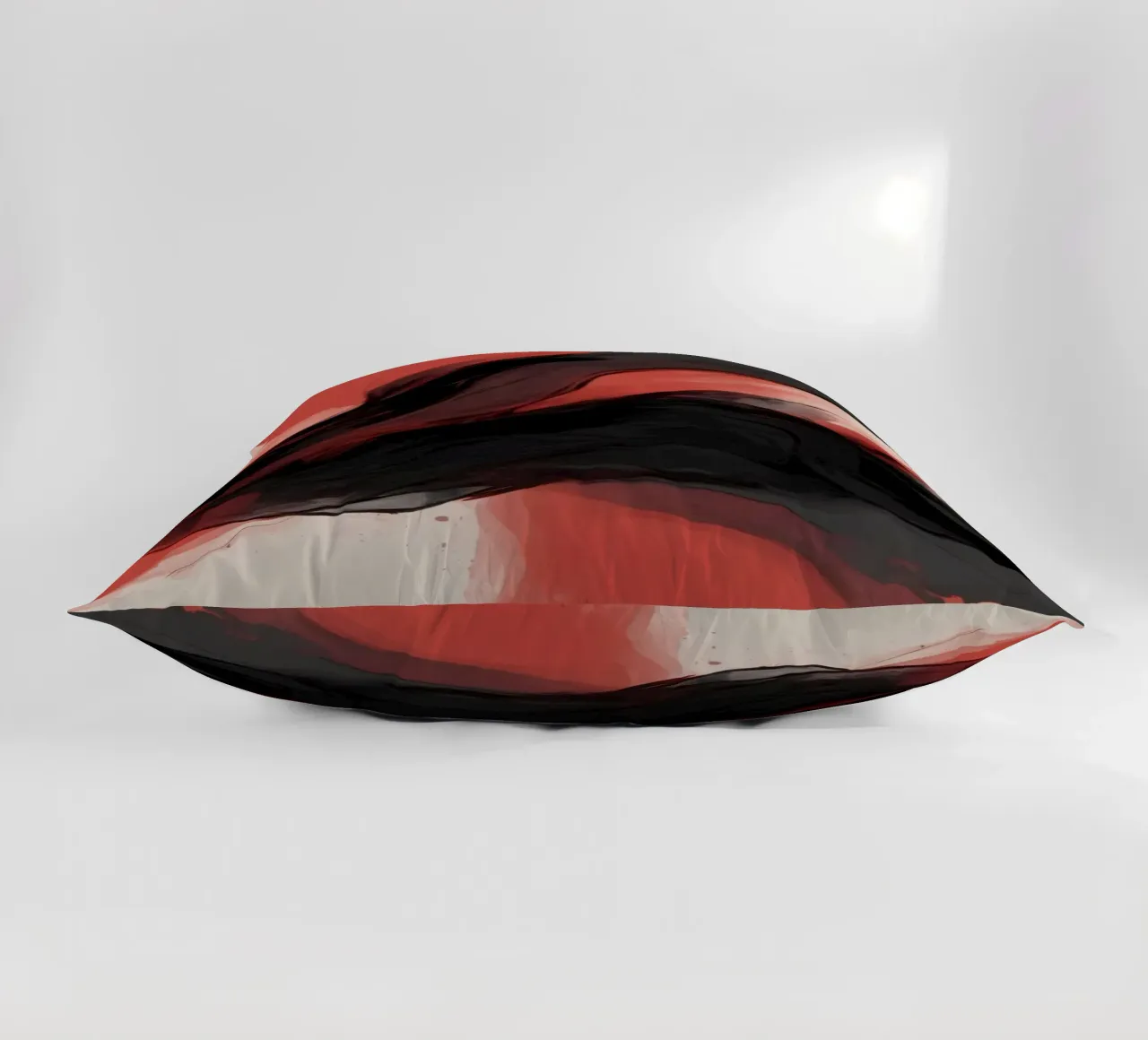 Abstract red and black swirling background design for modern decorative cushion by DesignDoodle