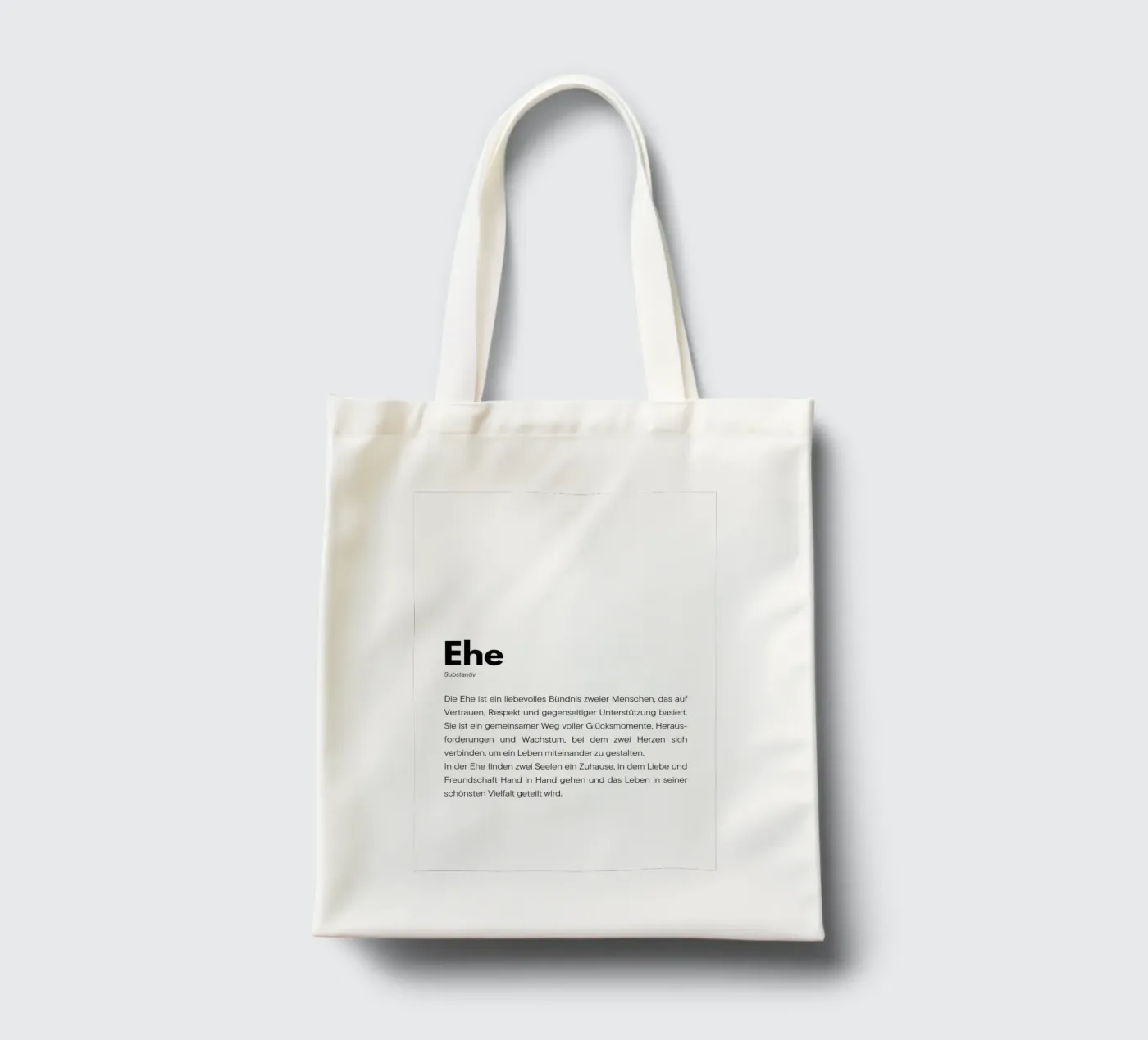 Definition Ehe tote bag by DigiWunderwerk
