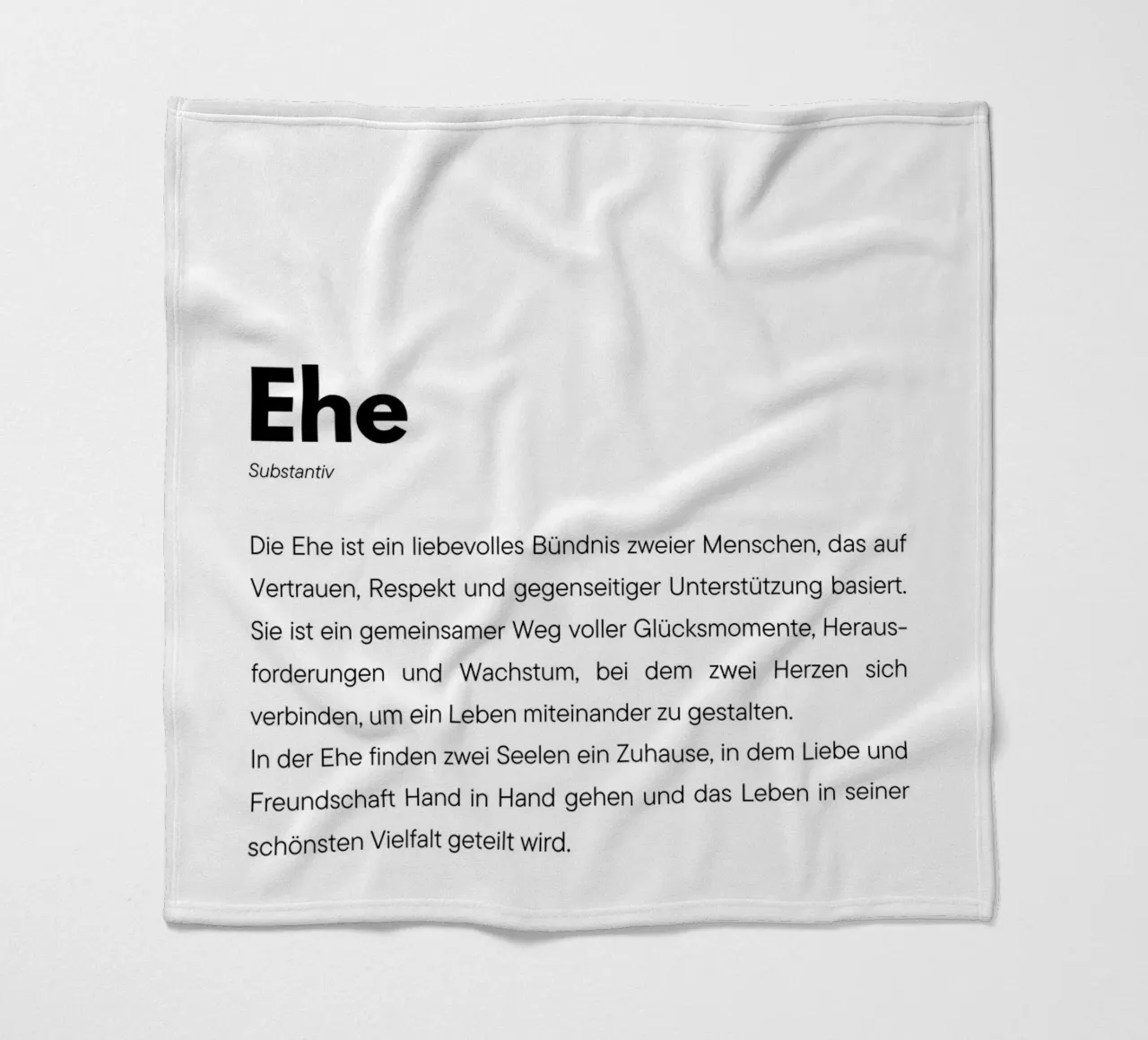 Definition Ehe Fleecedecke von DigiWunderwerk