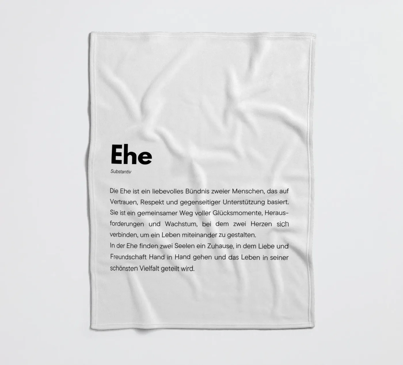 Definition Ehe fleece blanket by DigiWunderwerk