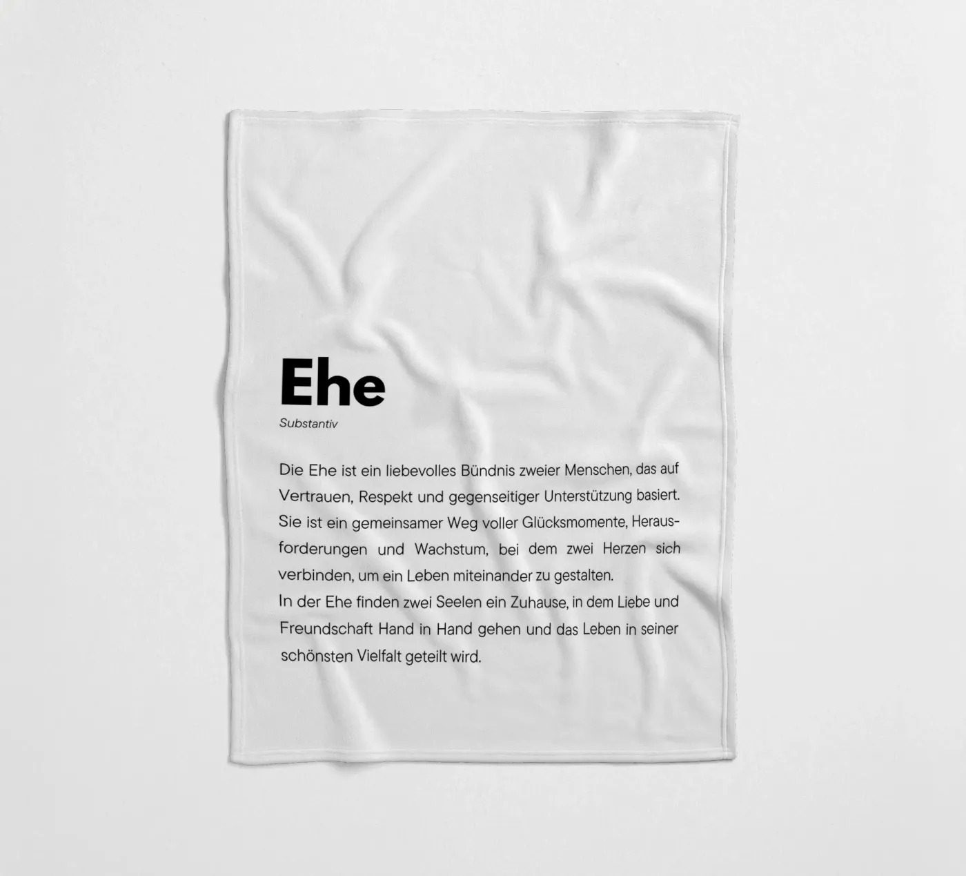 Definition Ehe fleece blanket by DigiWunderwerk