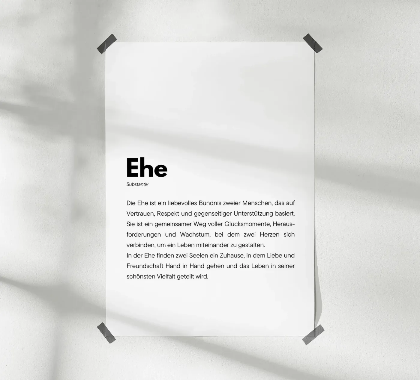 Definition Ehe poster by DigiWunderwerk