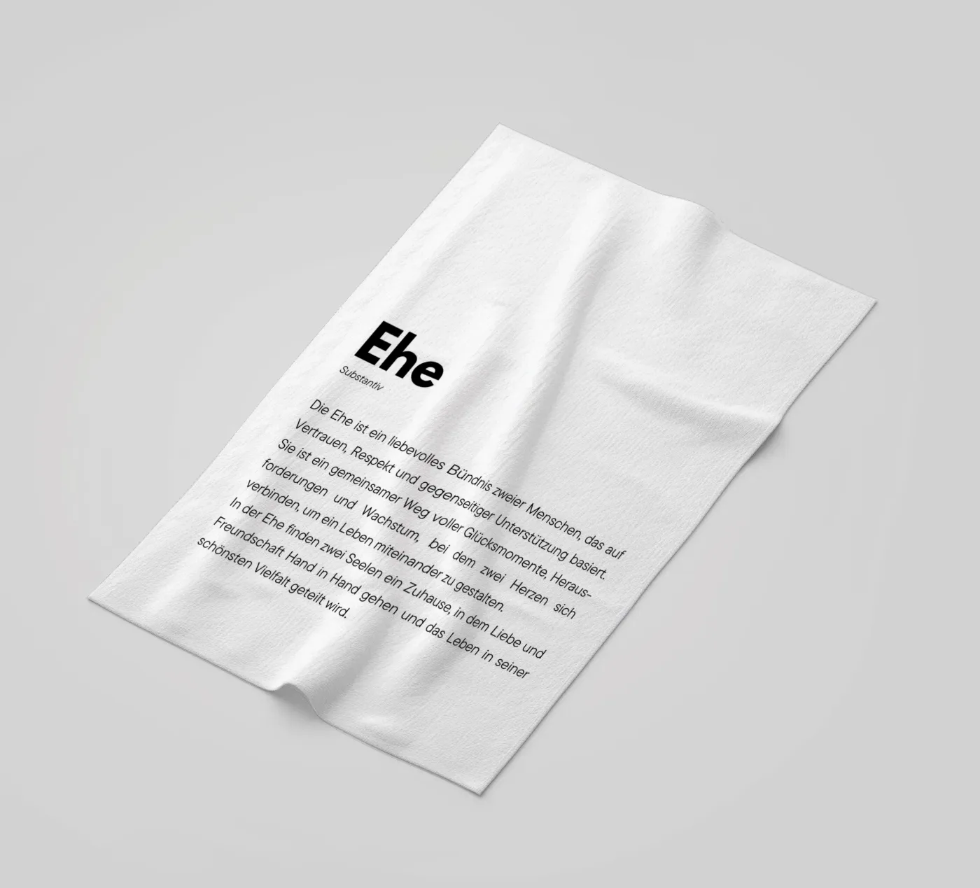 Definition Ehe Strandtuch von DigiWunderwerk