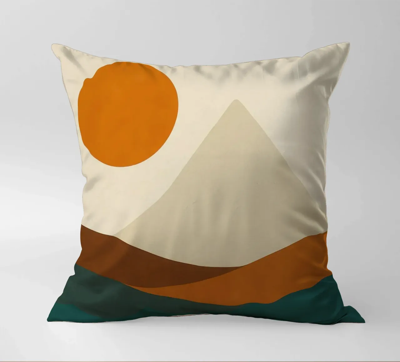 Monte Fuji - L'equilibrio giapponese nella terra bruciata cuscino da Affiches Soleil & Déco Lumineuse – Sunny