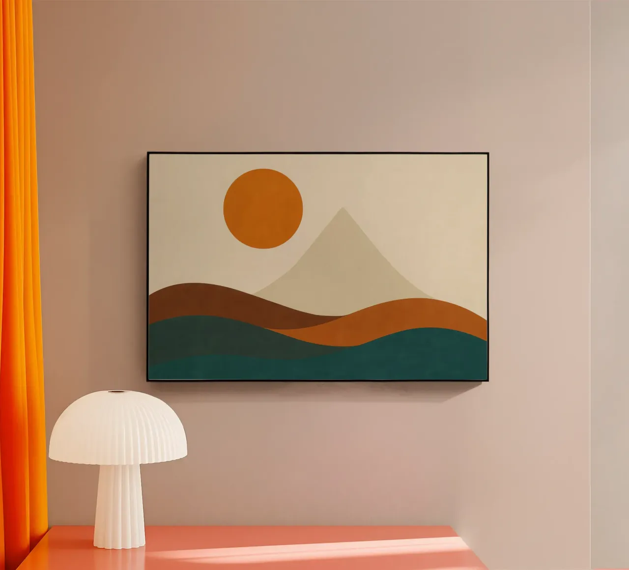 De berg Fuji - Japans evenwicht in verschroeide aarde acryl van Affiches Soleil & Déco Lumineuse – Sunny