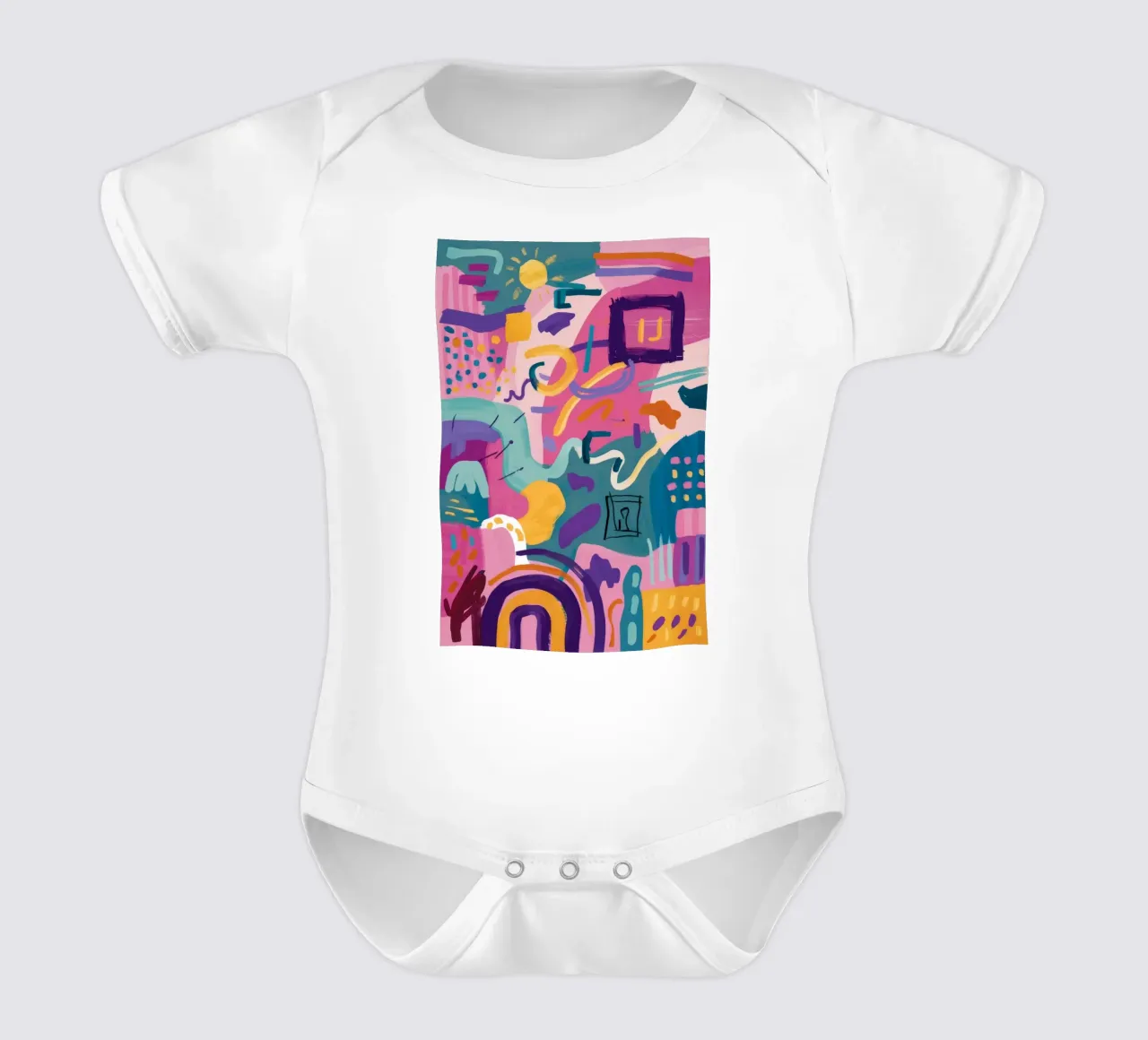 Codice colore ritmico body neonato maniche corte da Zep Layers