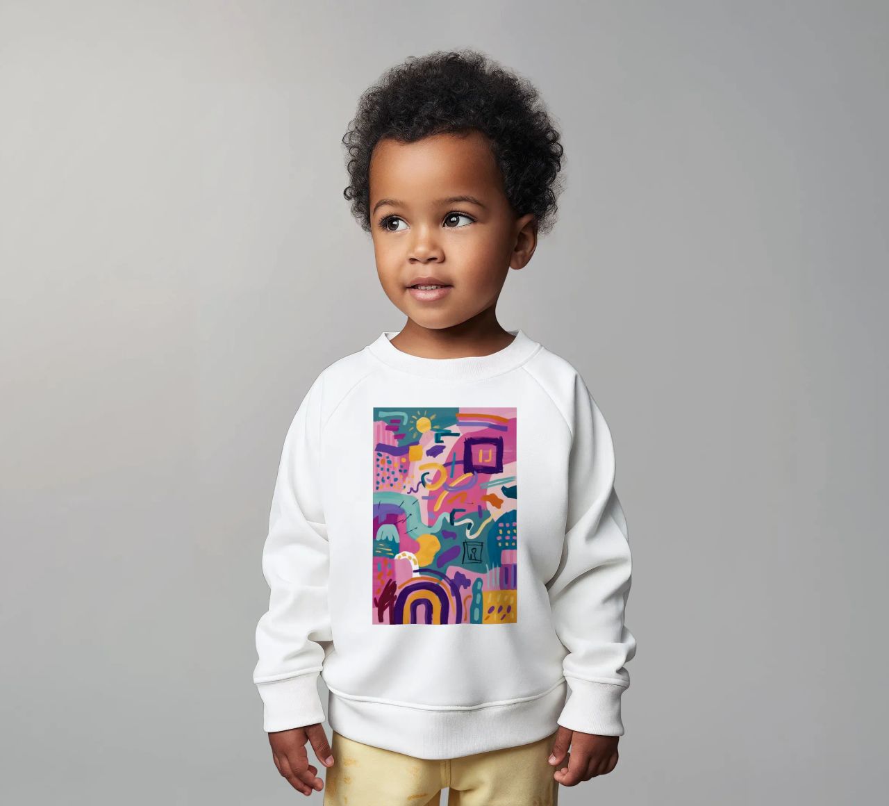 Codice colore ritmico felpa neonato da Zep Layers