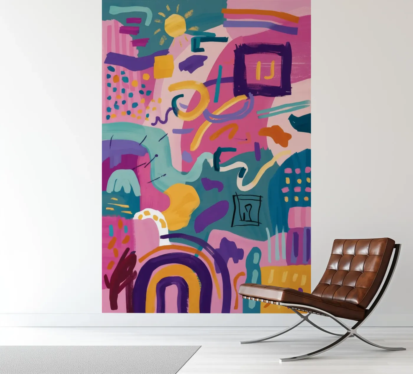 Rhythmic Color Code fotobehang van Zep Layers