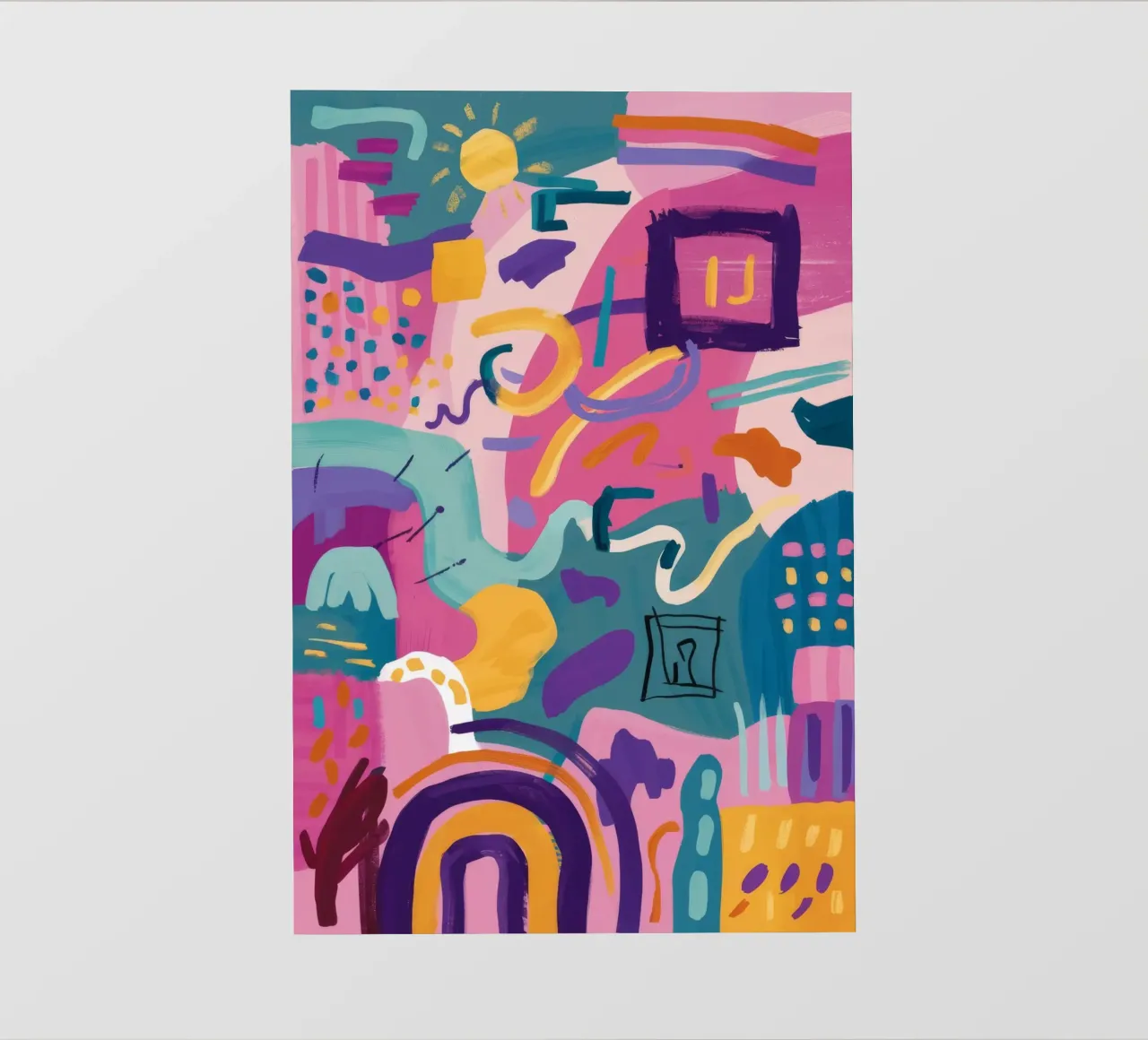 Ritmische kleurcode fotobehang van Zep Layers