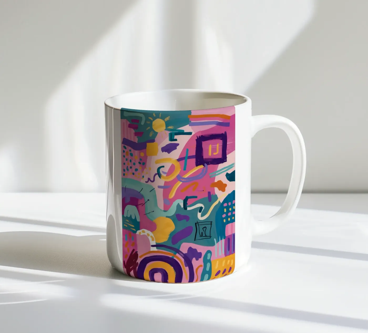 Rhythmic Color Code ceramic mug by Zep Layers