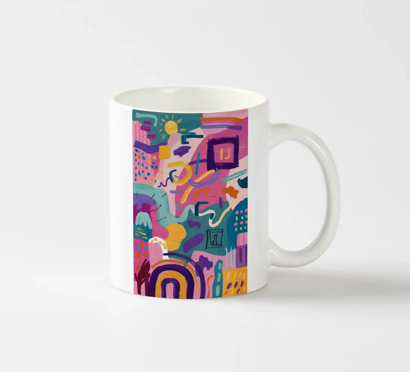 Ritmische kleurcode keramische mok van Zep Layers