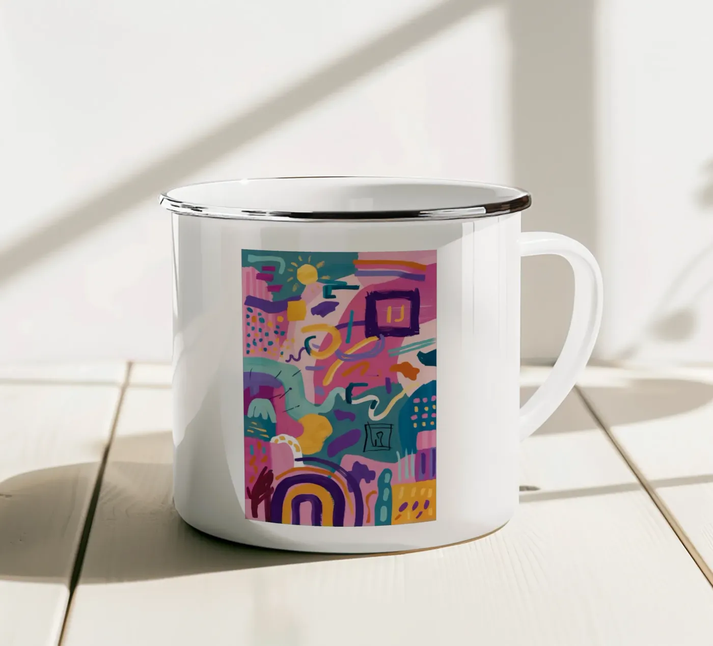 Rhythmic Color Code enamel mug by Zep Layers