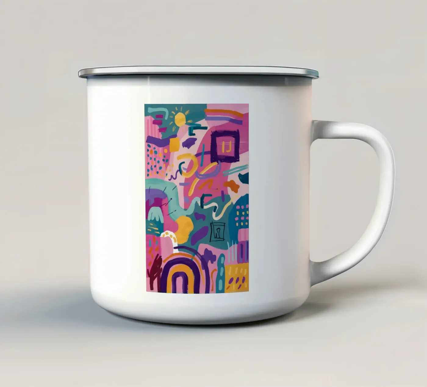 Rhythmic Color Code enamel mug by Zep Layers