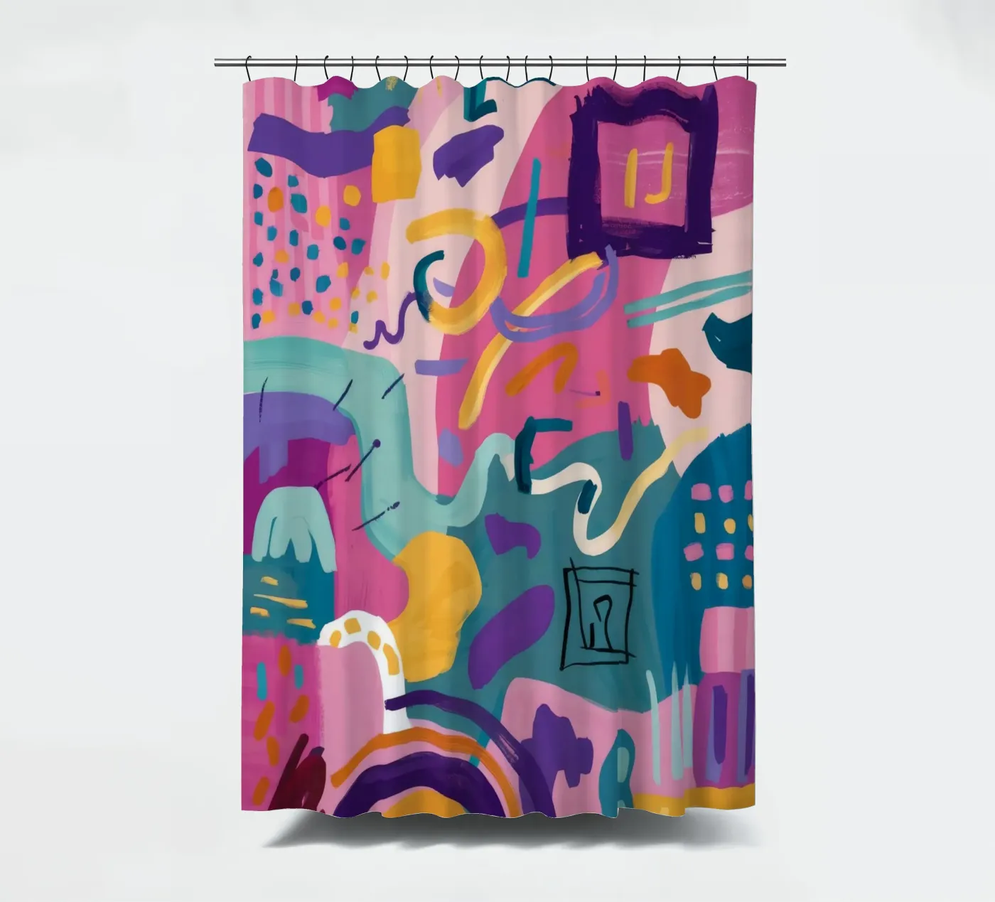 Rhythmic Color Code douchegordijn van Zep Layers