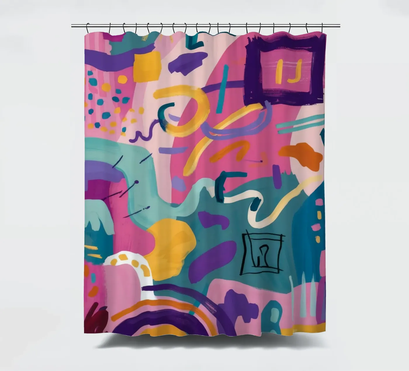 Rhythmic Color Code douchegordijn van Zep Layers