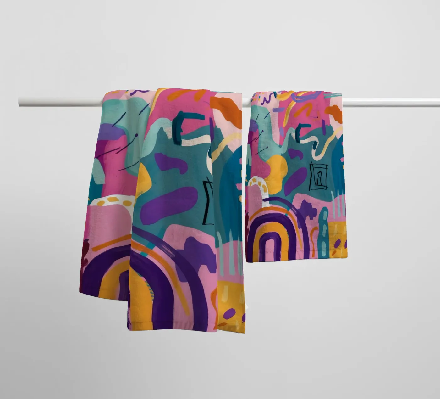 Rhythmic Color Code badhanddoek van Zep Layers
