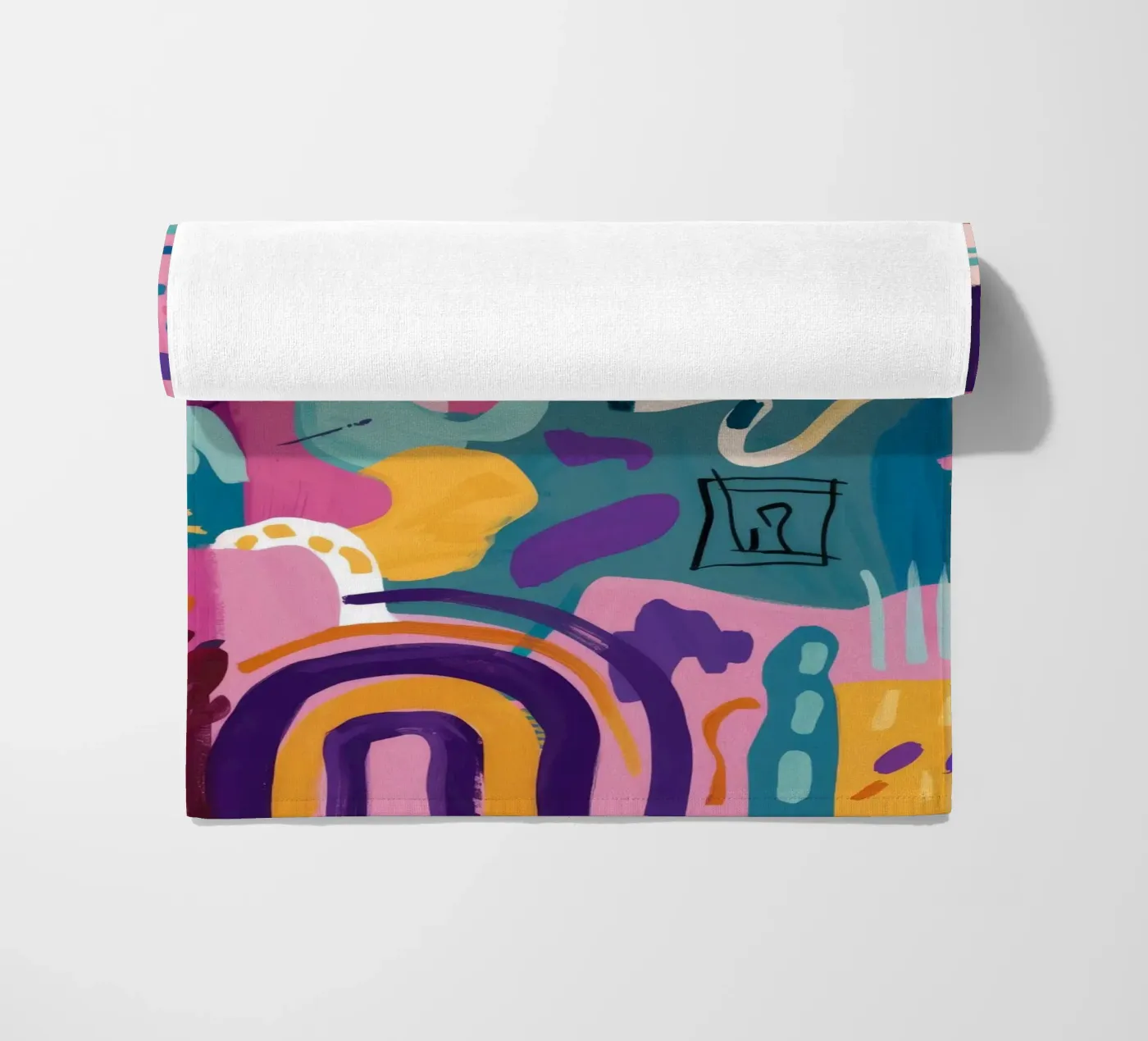 Rhythmic Color Code strandhanddoek van Zep Layers