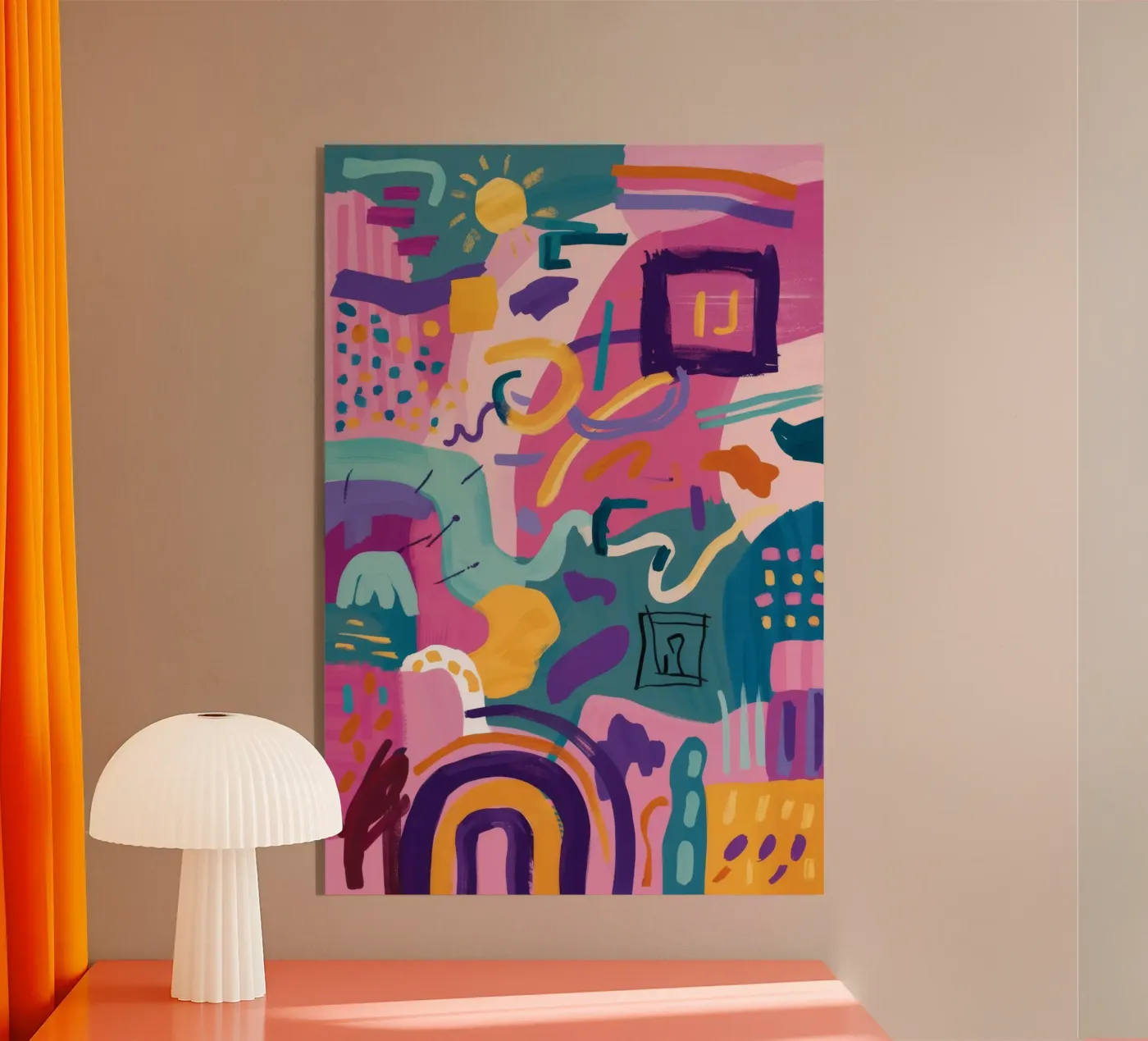 Rhythmic Color Code acryl van Zep Layers