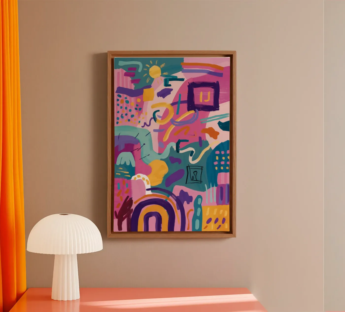 Rhythmic Color Code canvas van Zep Layers