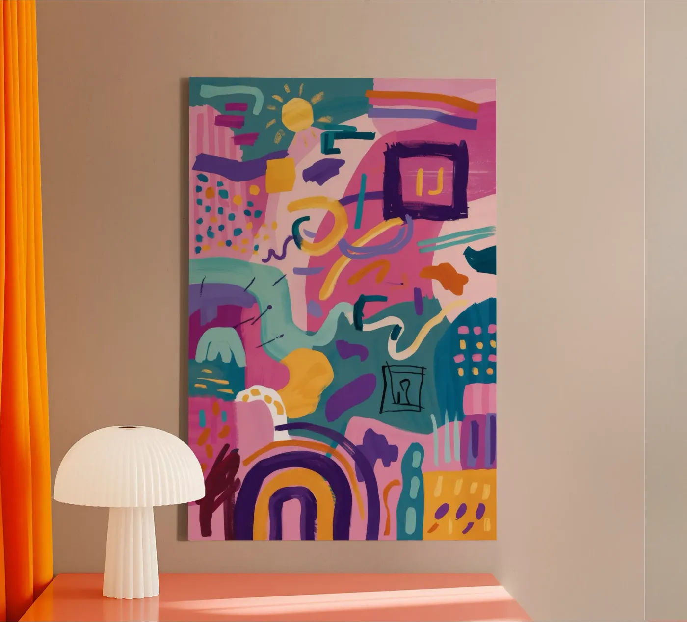 Rhythmic Color Code canvas van Zep Layers