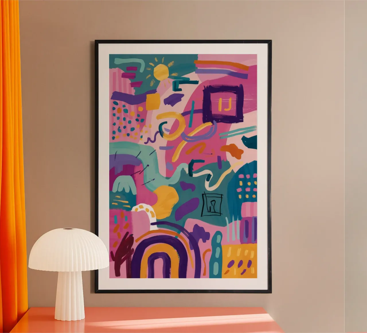 Ritmische kleurcode poster van Zep Layers