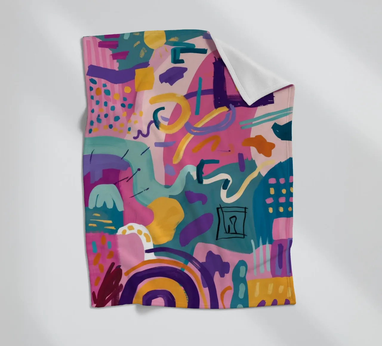 Rhythmic Color Code fleece blanket by Zep Layers