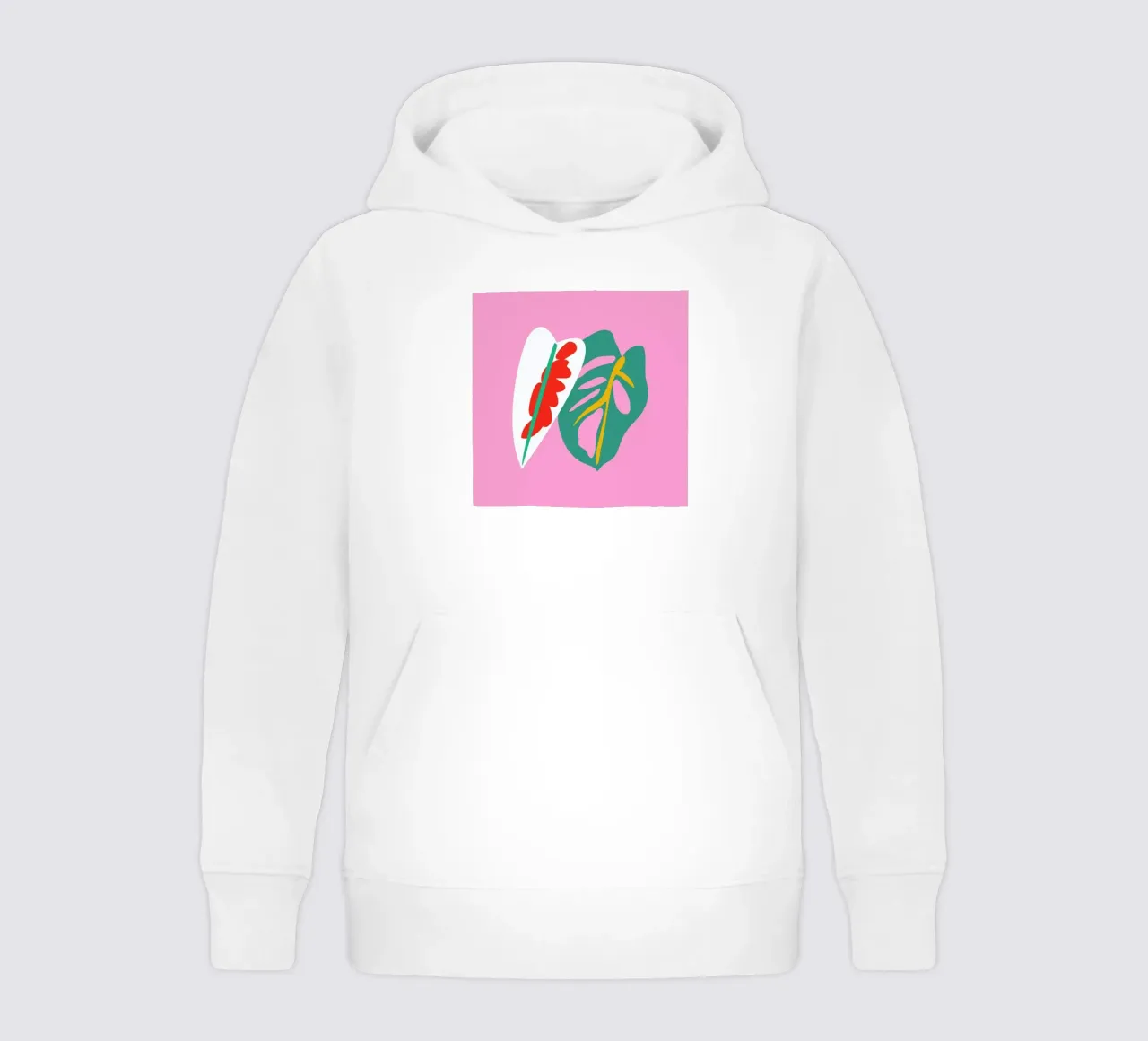Caladium Monstera Illo Study kids hoodie by Mariery Young
