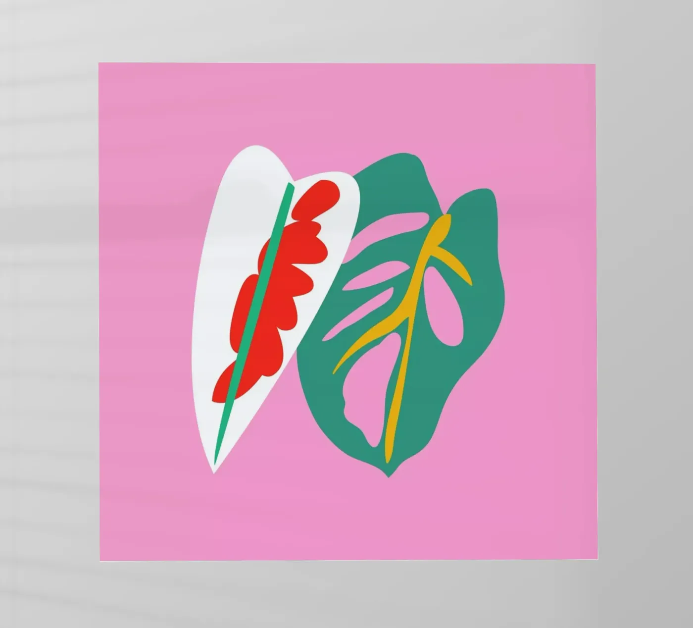 Caladium Monstera Illo Study pellicola backlit da Mariery Young