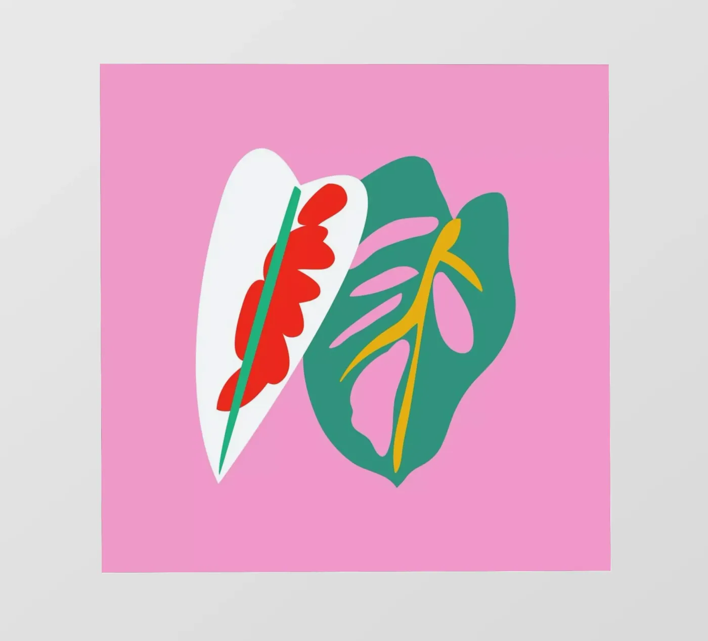 Caladium Monstera Illo Study pellicola backlit da Mariery Young