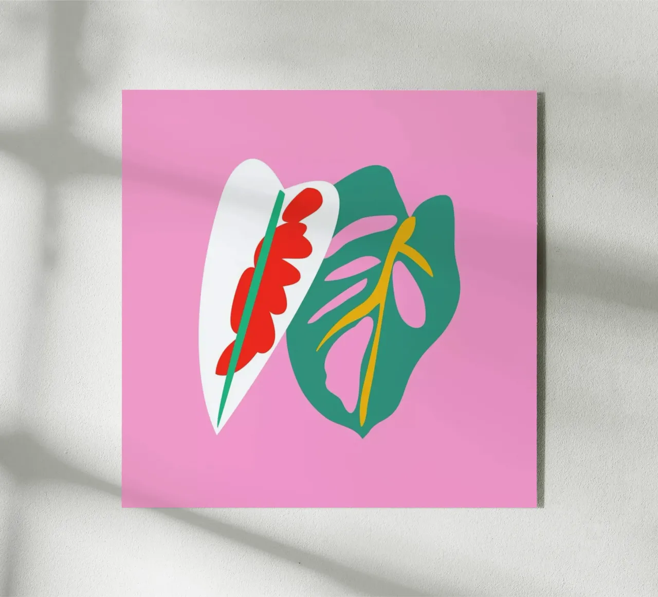 Caladium Monstera Illo Study plexiglass da Mariery Young