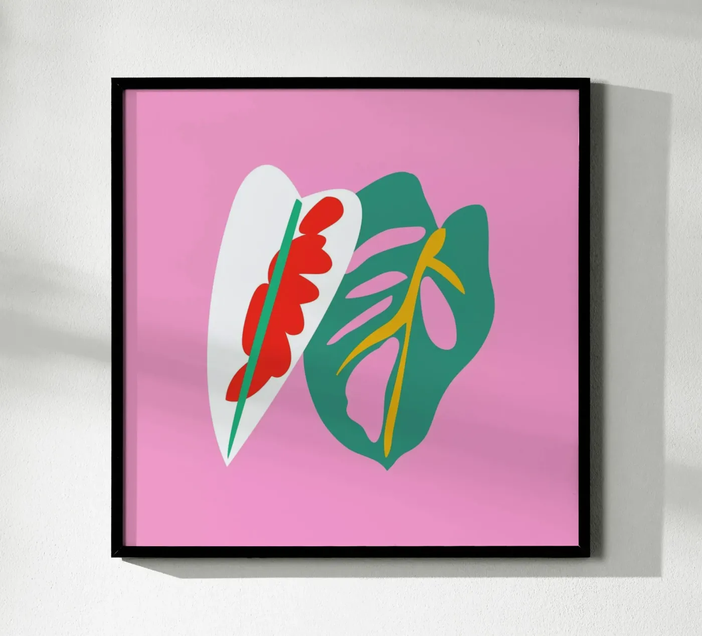 Caladium Monstera Illo Study poster by Mariery Young