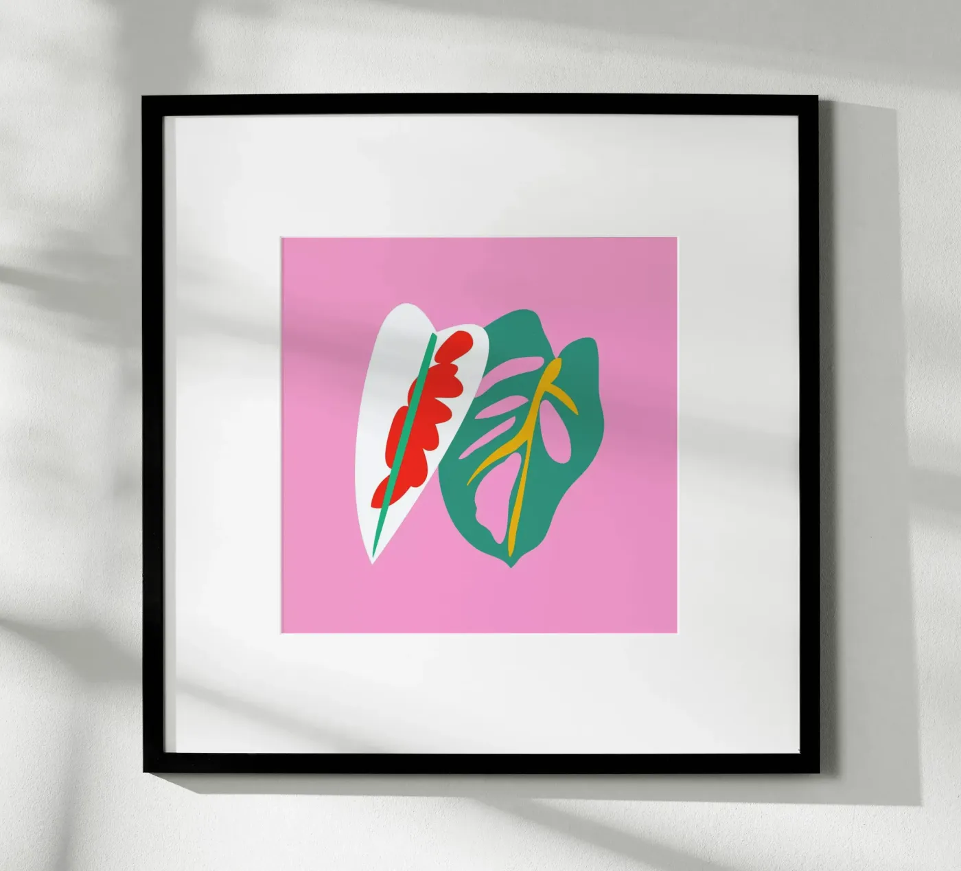 Caladium Monstera Illo Study poster by Mariery Young