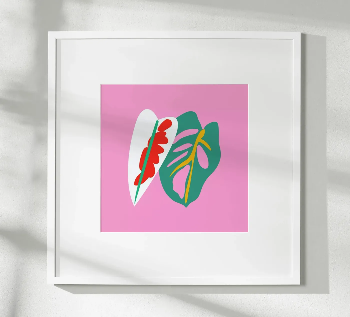 Caladium Monstera Illo Study poster by Mariery Young