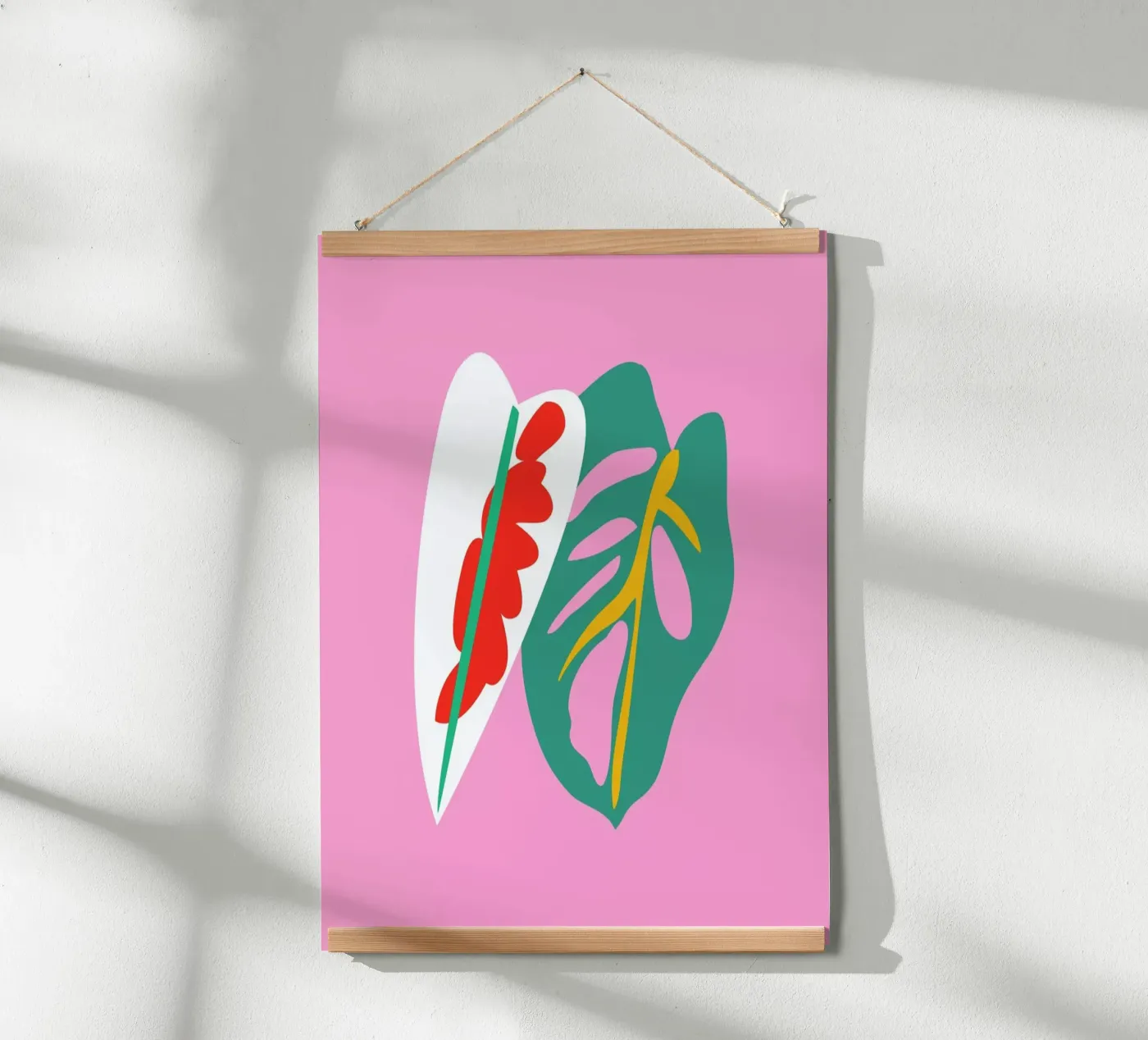 Caladium Monstera Illo Study poster by Mariery Young