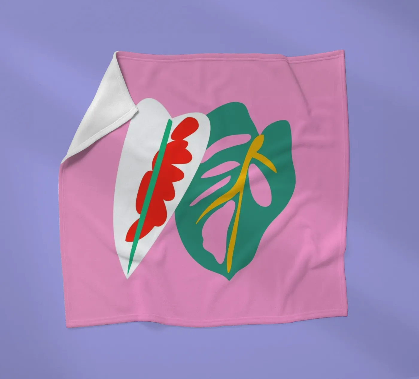 Caladium Monstera Illo Study Fleecedecke von Mariery Young