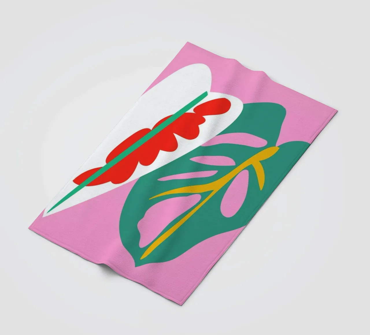 Caladium Monstera Illo Study coperta in pile da Mariery Young