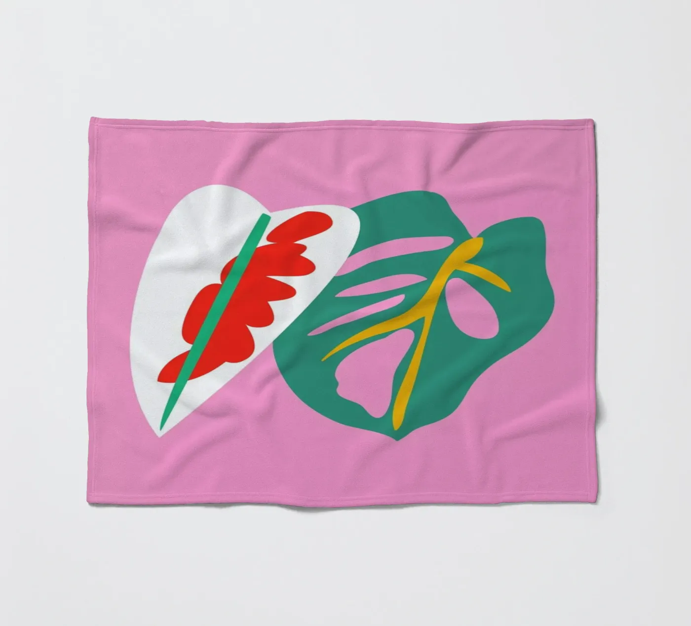 Caladium Monstera Illo Study Fleecedecke von Mariery Young