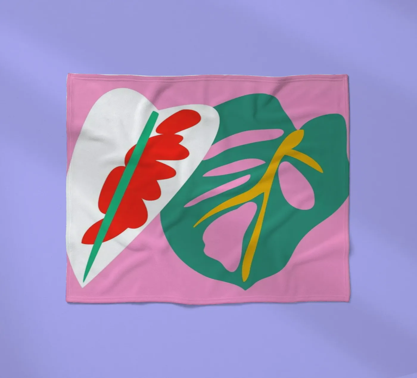 Caladium Monstera Illo Study Fleecedecke von Mariery Young