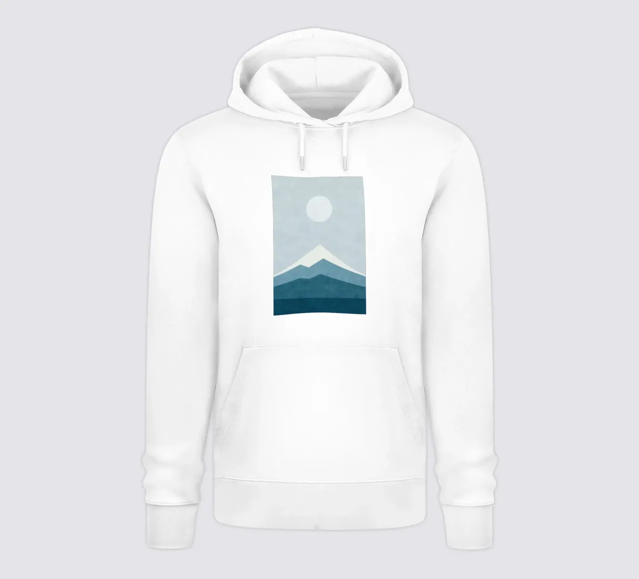 Monte Fuji - Silenzio blu in un inverno giapponese felpa con cappuccio da Affiches Soleil & Déco Lumineuse – Sunny