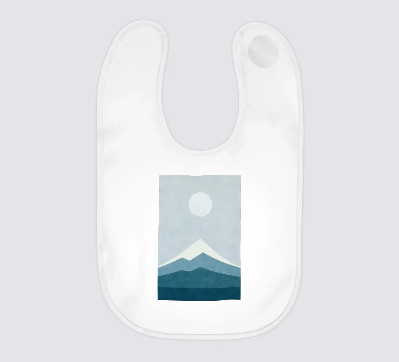Monte Fuji - Silenzio blu in un inverno giapponese bavaglino da Affiches Soleil & Déco Lumineuse – Sunny