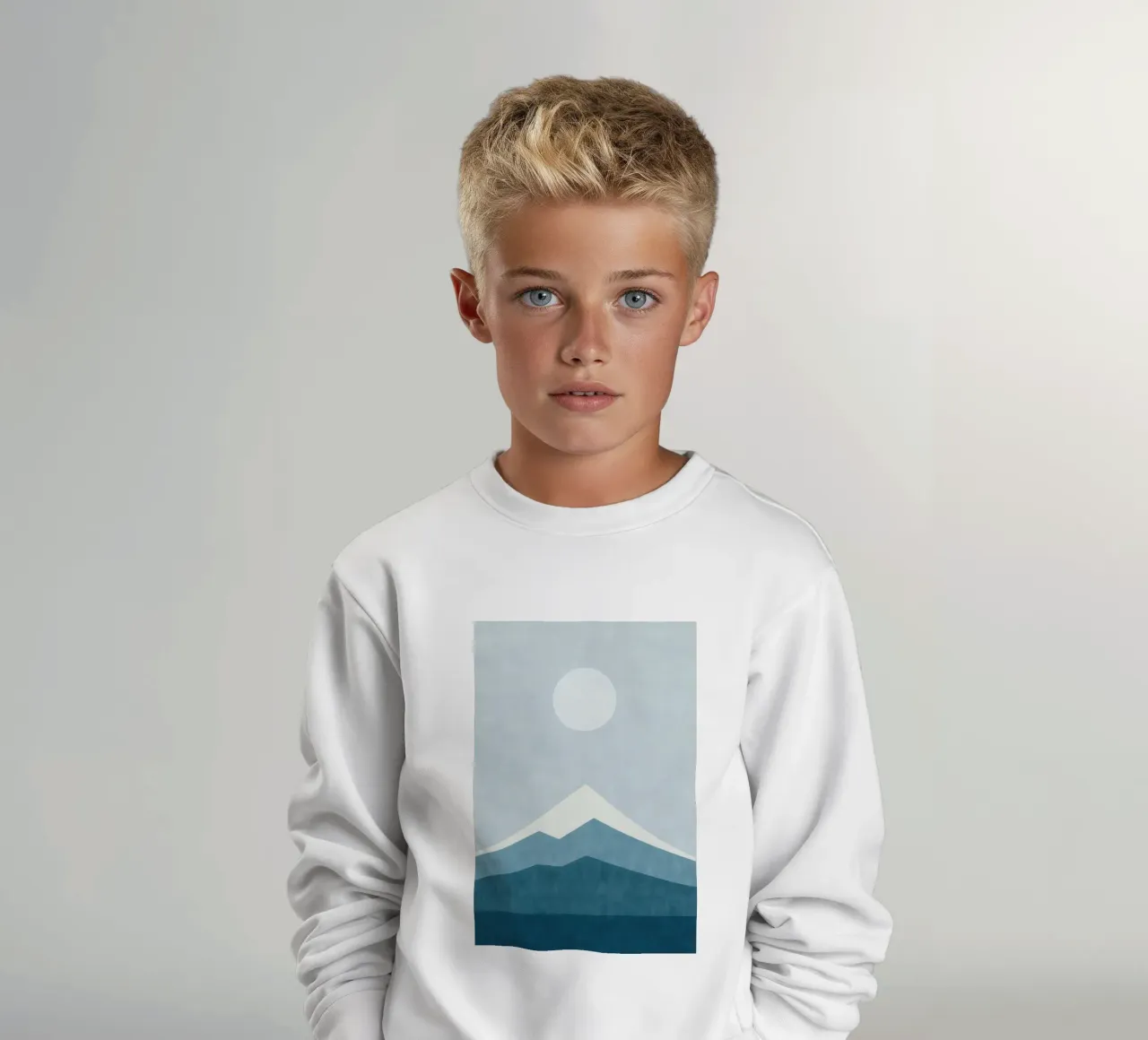 Monte Fuji - Silenzio blu in un inverno giapponese felpa bambino da Affiches Soleil & Déco Lumineuse – Sunny