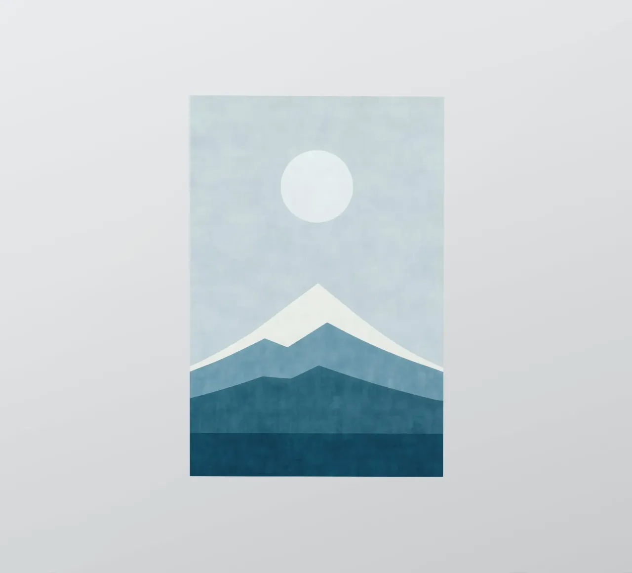 Monte Fuji - Silenzio blu in un inverno giapponese adesivo da Affiches Soleil & Déco Lumineuse – Sunny
