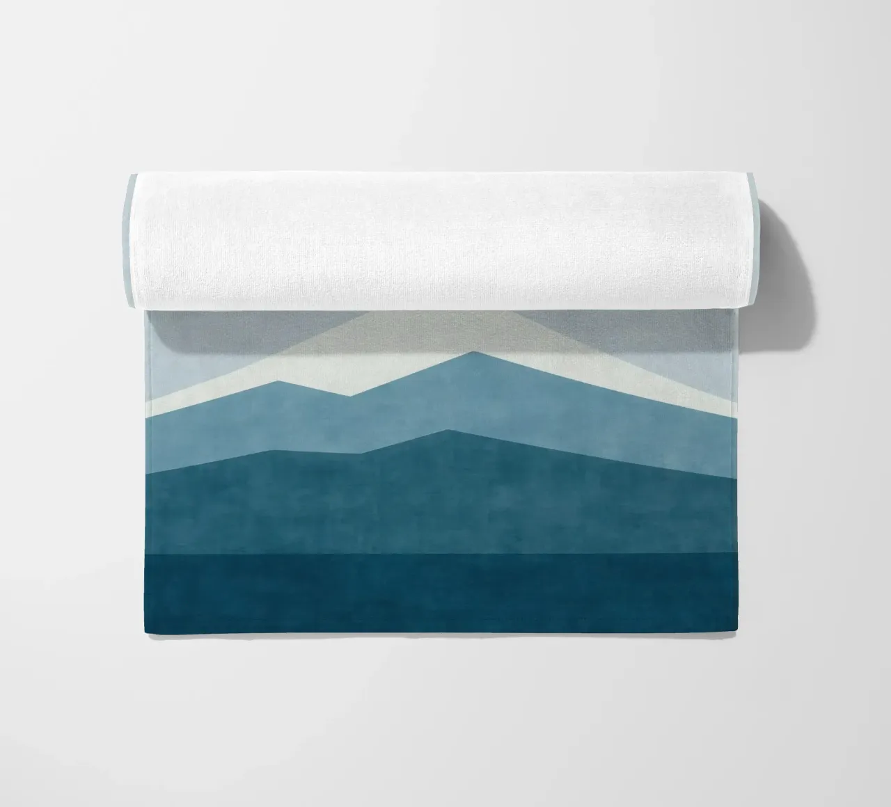 Monte Fuji - Silenzio blu in un inverno giapponese telo mare da Affiches Soleil & Déco Lumineuse – Sunny