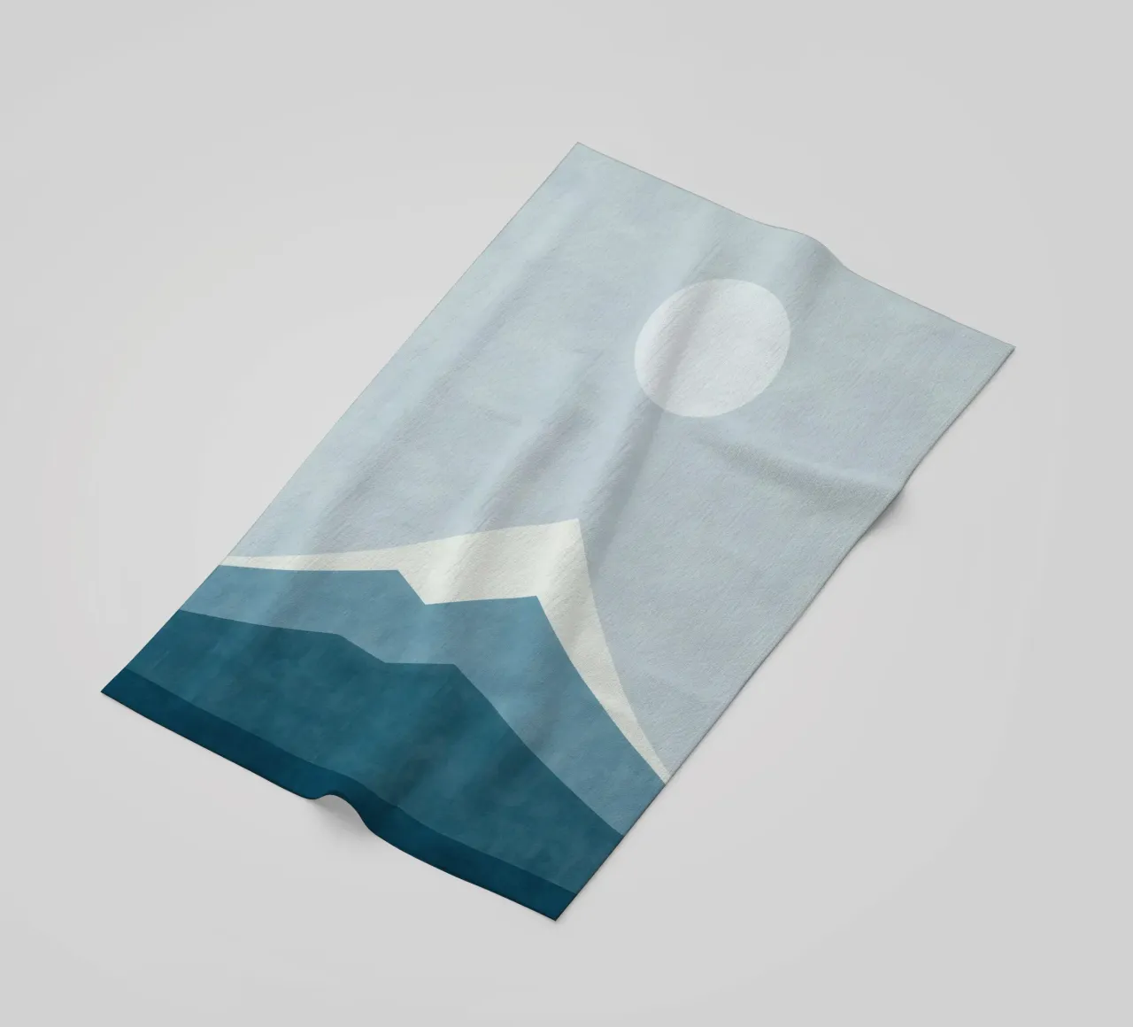 Monte Fuji - Silenzio blu in un inverno giapponese telo mare da Affiches Soleil & Déco Lumineuse – Sunny
