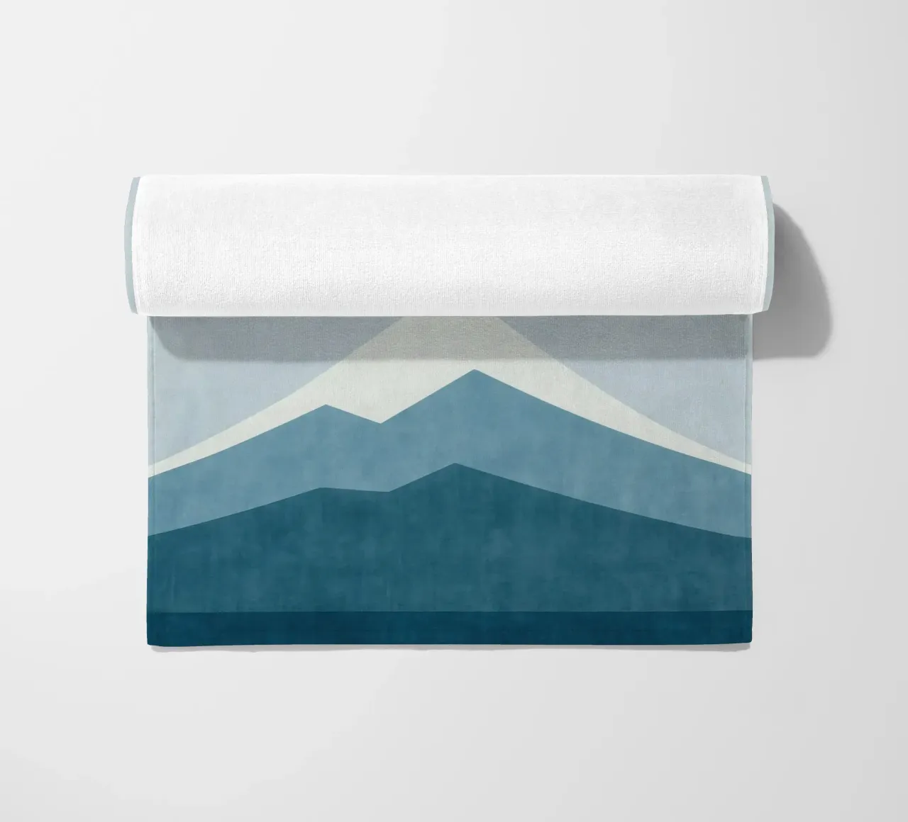 Monte Fuji - Silenzio blu in un inverno giapponese telo mare da Affiches Soleil & Déco Lumineuse – Sunny