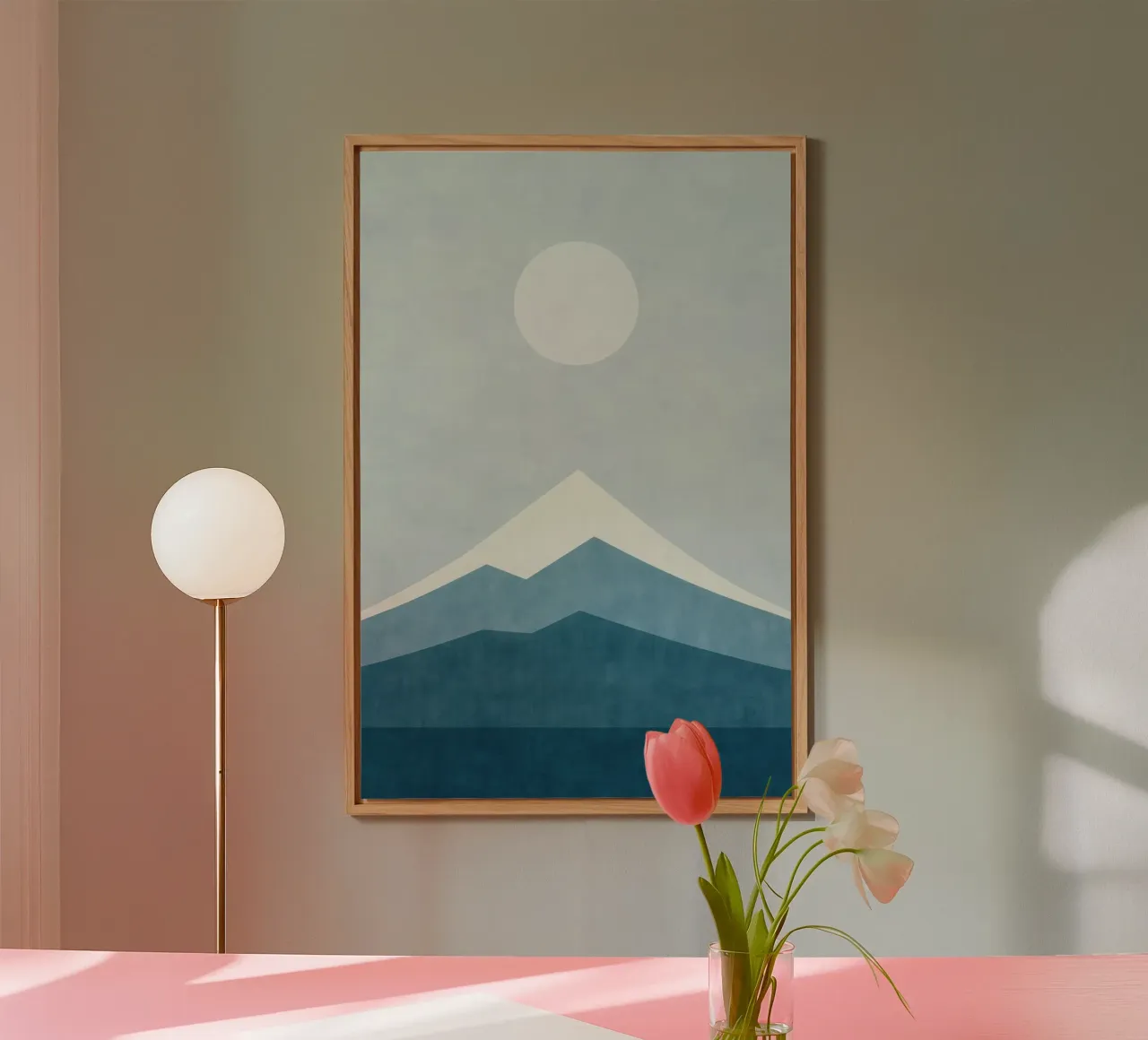 Monte Fuji - Silenzio blu in un inverno giapponese alluminio dibond da Affiches Soleil & Déco Lumineuse – Sunny